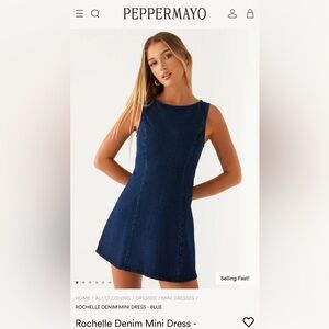 ISO Peppermayo Rochelle Denim Mini Dress